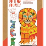 Djeco Ausmal-Konturpuzzle Tiere 4×12 Teile