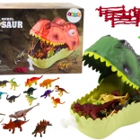 Set aus Dinosaurierfiguren mit großem grünem Maul, 45 Teile