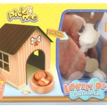 Plüschhündchen mit Hütte und Zubehör