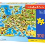 Puzzle Europakarte 100 Teile