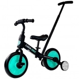 Schwarz-mattes dreirädriges Kinderlaufrad 3-in-1