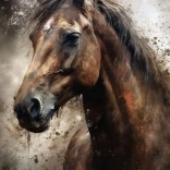 Diamantmalerei – Pferdeporträt 30 × 40 cm