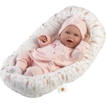 Llorens realistische Baby-Puppe mit Geräuschen und weichem Stoffkörper 42 cm