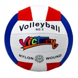 Weißer Volleyball, Größe 5, bunt