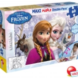 Frozen Puzzle Maxi 60 Elsa und Anna 70x50 cm 2-in-1