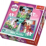 Trefl Puzzle Nella, die Prinzessin-Ritterin – Set 3-in-1 (20, 36, 50 Teile)