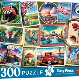 Puzzle 300 EasyPiece – Briefmarken Trefl