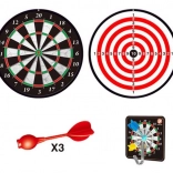 Beidseitige magnetische Dartscheibe 15 cm mit 3 Pfeilen