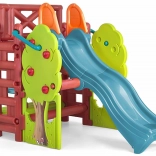 Feber Spielhaus Wood House mit Rutsche und Tisch für Kinder