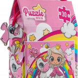 Puzzle 30 Teile Prinzessin und Einhorn 29 × 18 cm