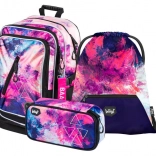 Schulset BAAGL Abstract – Rucksack, Federmäppchen und Beutel