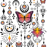 Bügel-Aufkleber mit Schmetterlingsmotiv
