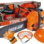 Heimwerker-Set Säge Handschuhe Helm Brille