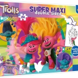Beidseitiges Puzzle TREFL Trolls 3 Glücklicher Troll-Tag SUPER MAXI 24 Teile