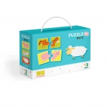 Puzzle Duo Tiere - 12x 2 Teile