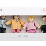 VIGA Set aus Holzpuppen – Familie 4 Stk.