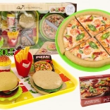 Kinder-Fast-Food-Set – Pizza, Burger, Pommes und Zubehör, 24 Teile