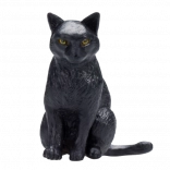 Mojo schwarze Katze sitzend – Figur