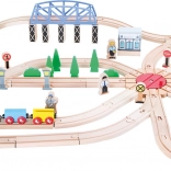 Holzeisenbahn Eisenbahnverkehr Small Foot 140 Teile