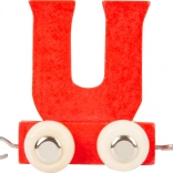 small foot Holz-Zug – Buchstabe U, bunter Waggon