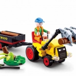 Sluban Stadt Farm Traktor mit Anhänger