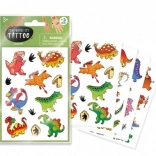 Temporäre Tattoos Dinosaurier, 4 Bögen