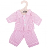 Rosa gestreifter Pyjama für Puppe 38 cm