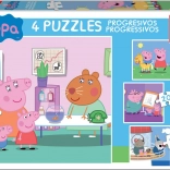 EDUCA Puzzle Peppa Wutz 4in1