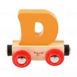 Bigjigs Rail Holzlokomotive mit Buchstabe D