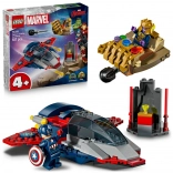 LEGO Marvel Captain America vs. Thanos Bauset für Kinder 4+