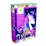 Artissimo - Glitzer-Sandmalerei Einhörner in der Nacht