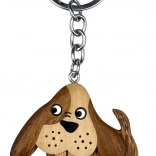 Holzschlüsselanhänger Hund
