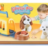 Plüschhund mit Transportbox und Zubehör