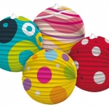 Bunter Papierlampion Kugel 25 cm