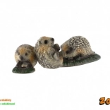 Dekorative Igel-Familie aus Kunststoff, 8 cm