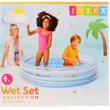 Aufblasbares Kinderplanschbecken 147 × 33 cm, blau, 3 Kammern