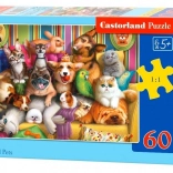 Puzzle 60 Teile – Fröhliche Tierchen CASTORLAND