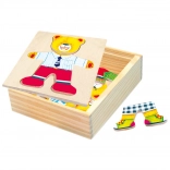 Bino Puzzle mit Kleiderschrank und Bär
