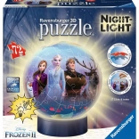Ravensburger 3D Leuchtender Puzzleball Die Eiskönigin 2, 72 Teile
