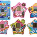 Taschen‑Elektronikspiel TETRIS in Sternform – lila