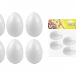 Dekorative Styroporeier 6 cm, 6 Stk