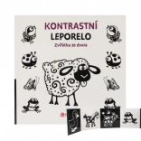 Kontrast-Faltbuch Bauernhoftiere 15,5 × 15 cm für Neugeborene