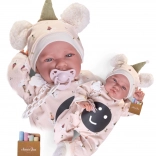 Realistische Babypuppe Antonio Juan mit weichem Stoffkörper
