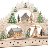 SMALL FOOT Weihnachtlicher Holz-Schwibbogen mit Licht und Melodie