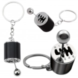 Metall-Schlüsselanhänger Schalthebel – Schwarz