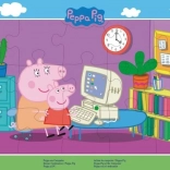 Puzzle mit 15 Teilen im Rahmen Peppa Wutz
