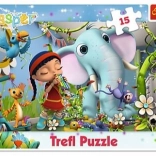 Puzzle TREFL WISSPER: Melodie der Freundschaft 15 Teile