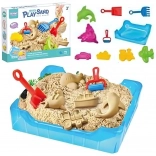 WOOPIE Kinetischer Sand 0,5 kg Set Tisch mit Formen