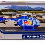 Metallmodell des Hubschraubers MBB BO 105 THE FLYING BULLS 1:90