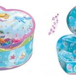 Herzförmige Schmuckschatulle mit Fee von Pecoware mit Spieluhr